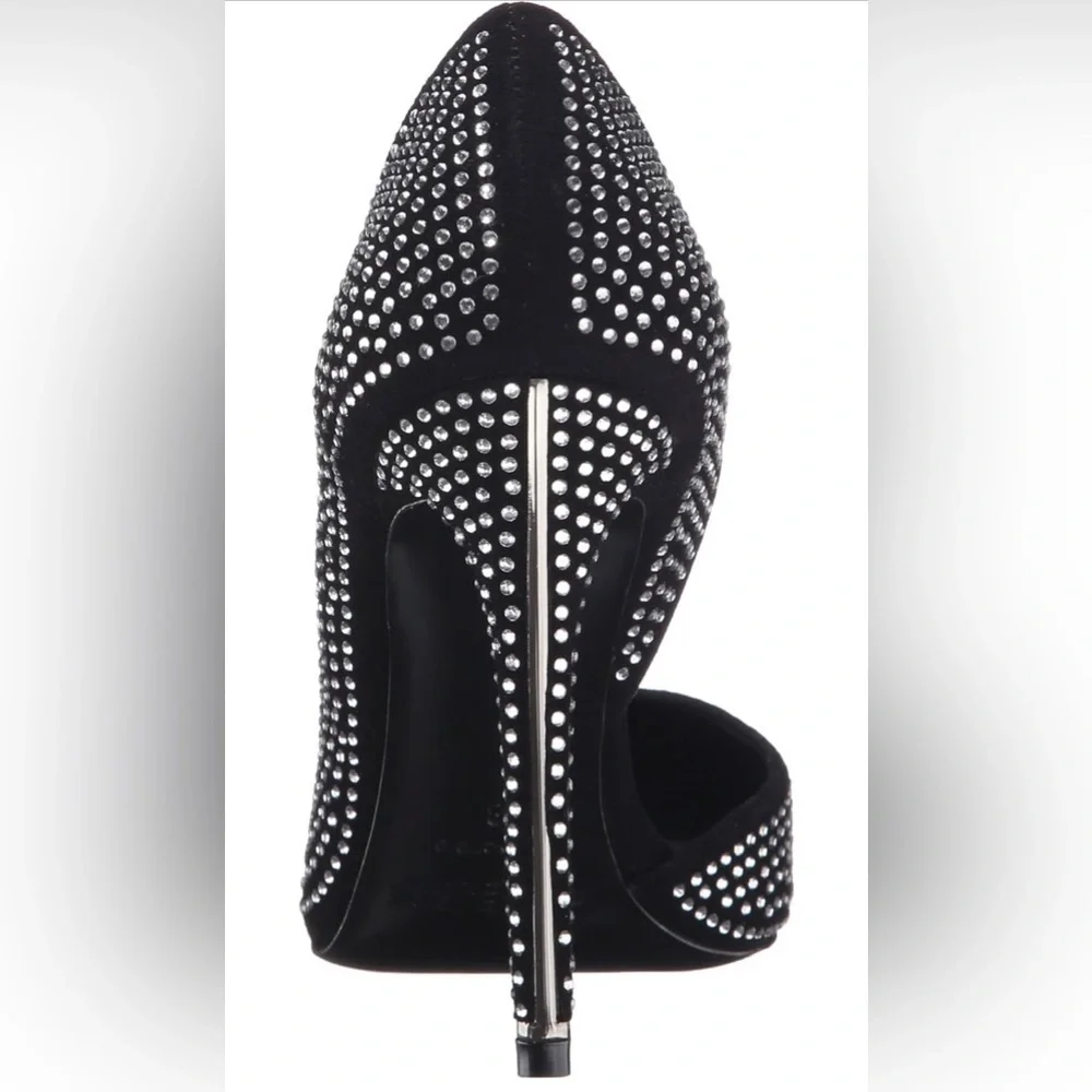 Rachel Zoe Black Tre Studded Kid Suede Pumps | Size 9.5 | NWT